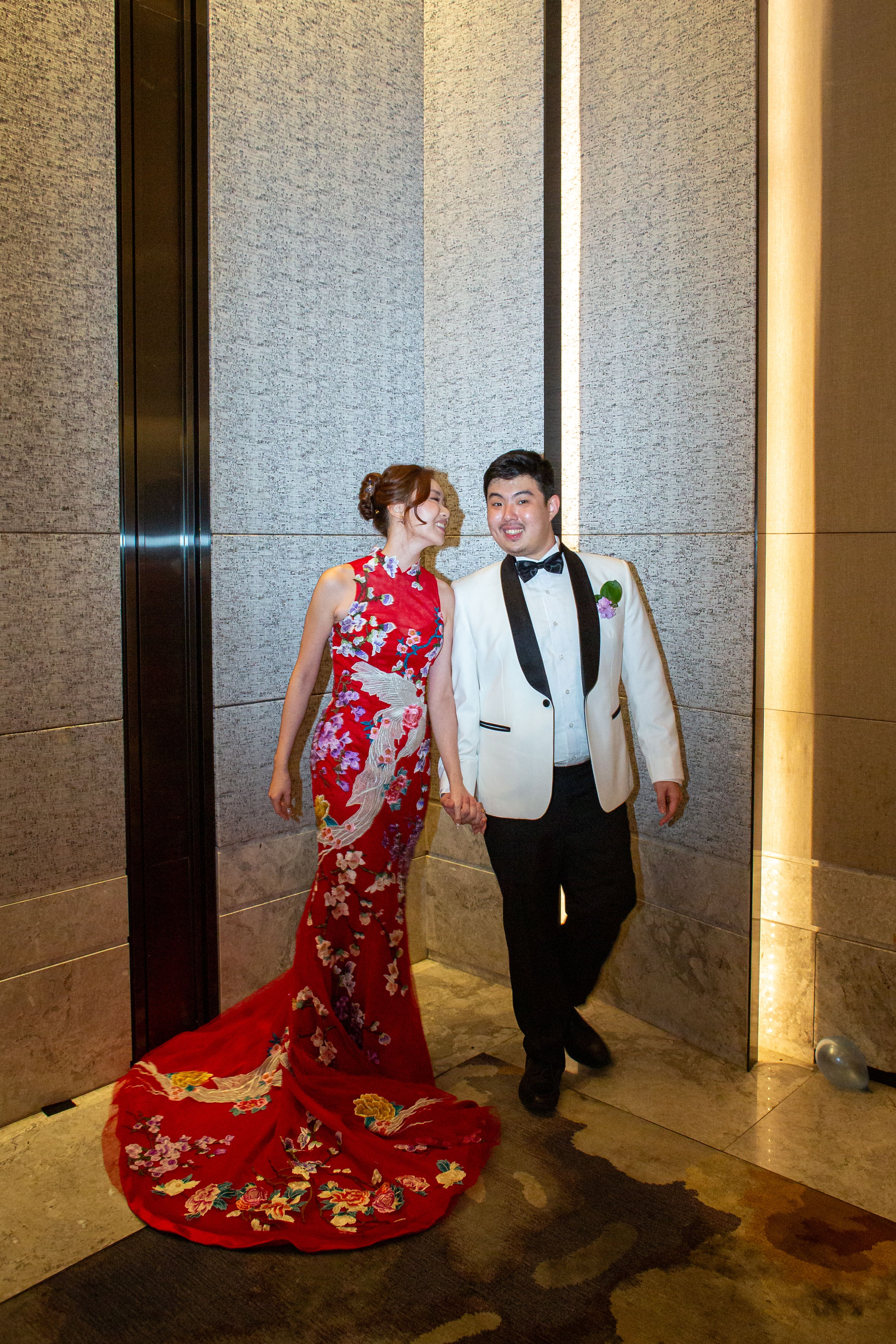 Folklore Cheongsam in Red with Phoenix _4