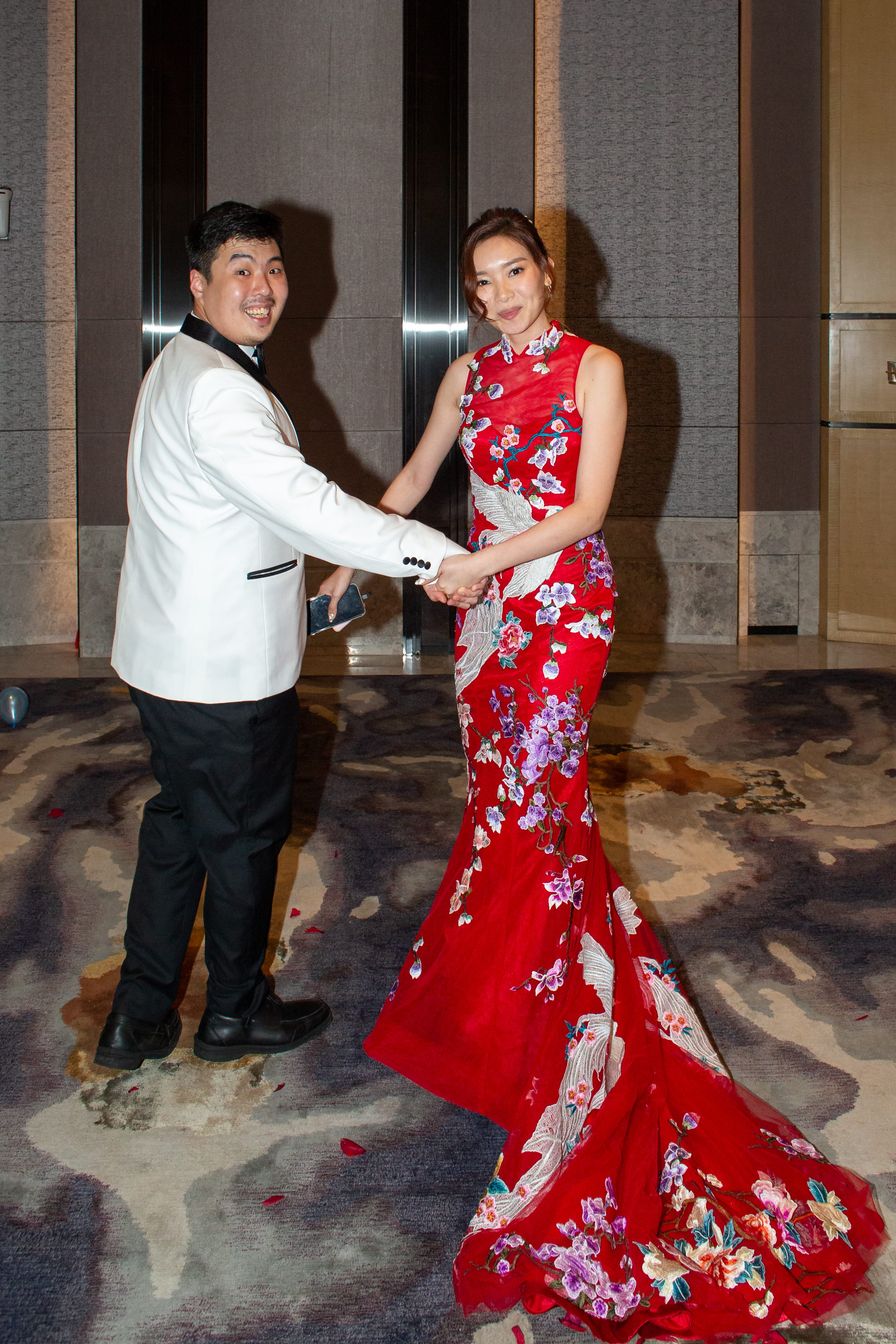 Folklore Cheongsam in Red with Phoenix _1