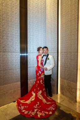 Folklore Cheongsam in Red with Phoenix 