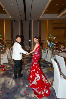 Folklore Cheongsam in Red with Phoenix 