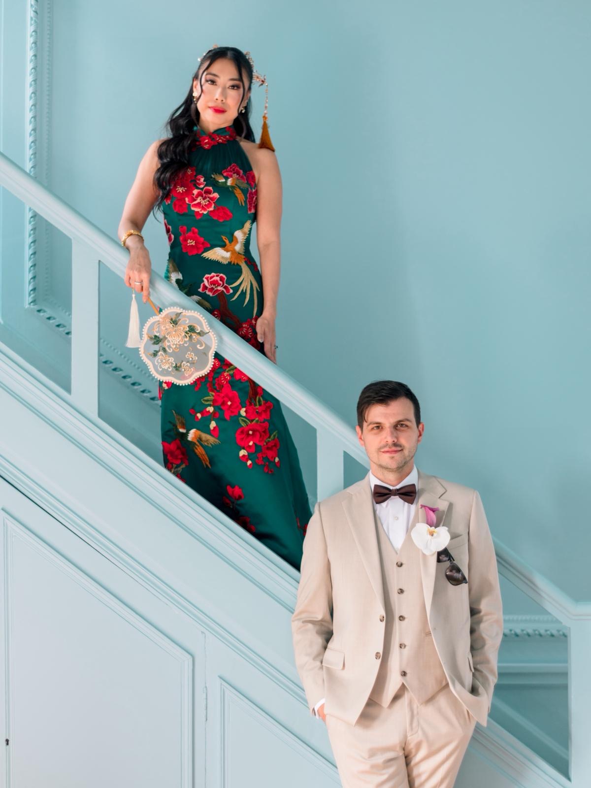 Folklore Cheongsam in Emerald _1