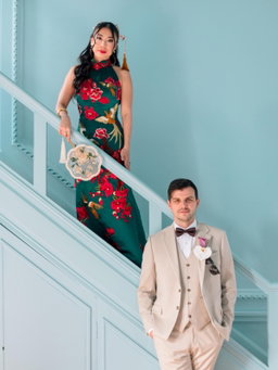 Folklore Cheongsam in Emerald 