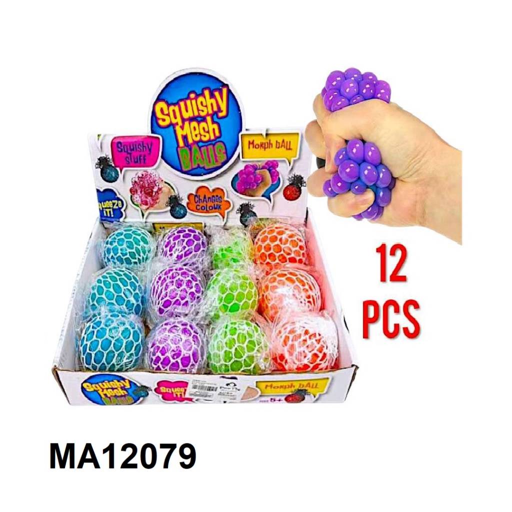 SQUISHY MESH STRESS BALL "12PCS"