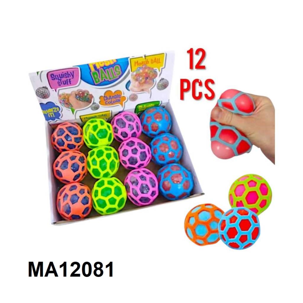SQUISHY MESH STRESS BALL "12PCS"