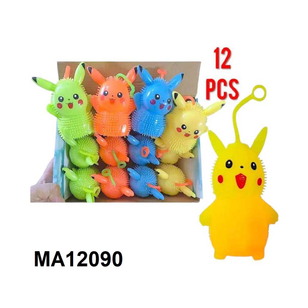 LED FLASHING SPIKY POKEMON WITH ELASTIC "12PCS"