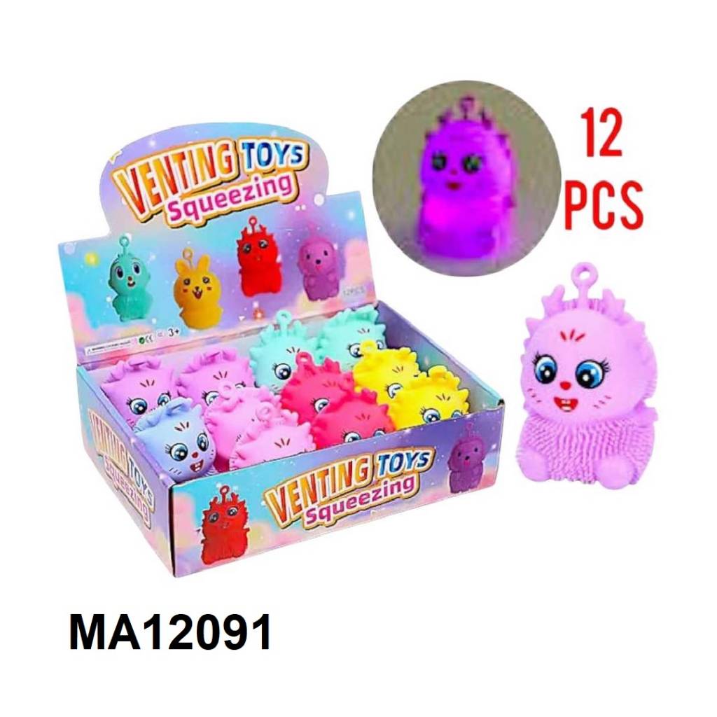 LED FLASHING SPIKY CUTE WITH ELASTIC "12PCS"