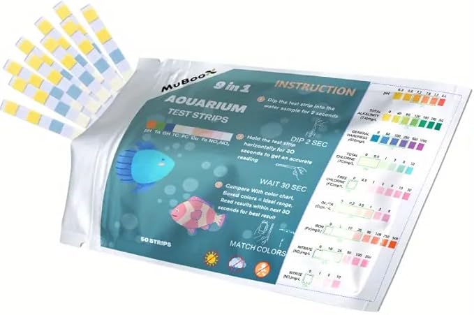 9-in-1 Aquarium Water Test Kit – 50 Strips
