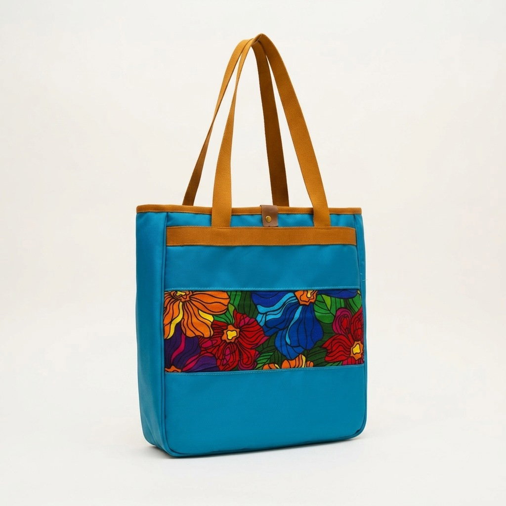 Nia Tote Aqua blue