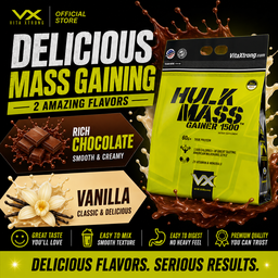 VITAXTRONG™  Hulk Mass Gainer 1500 (6lbs / 2.7kg) | 60g Real Whey Protein • 1500+ kcal High-Calorie Mass Builder • Lab-Tested • No Amino Spiking | Weight Gain & Muscle Growth [VX]