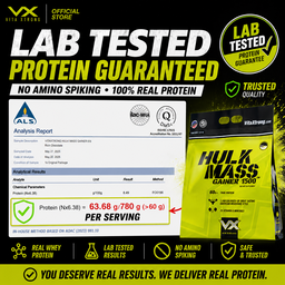 VITAXTRONG™  Hulk Mass Gainer 1500 (12lbs / 5.4kg) | 60g Real Whey Protein • 1500+ kcal High-Calorie Mass Builder • Lab-Tested • No Amino Spiking | Weight Gain & Muscle Growth [VX]