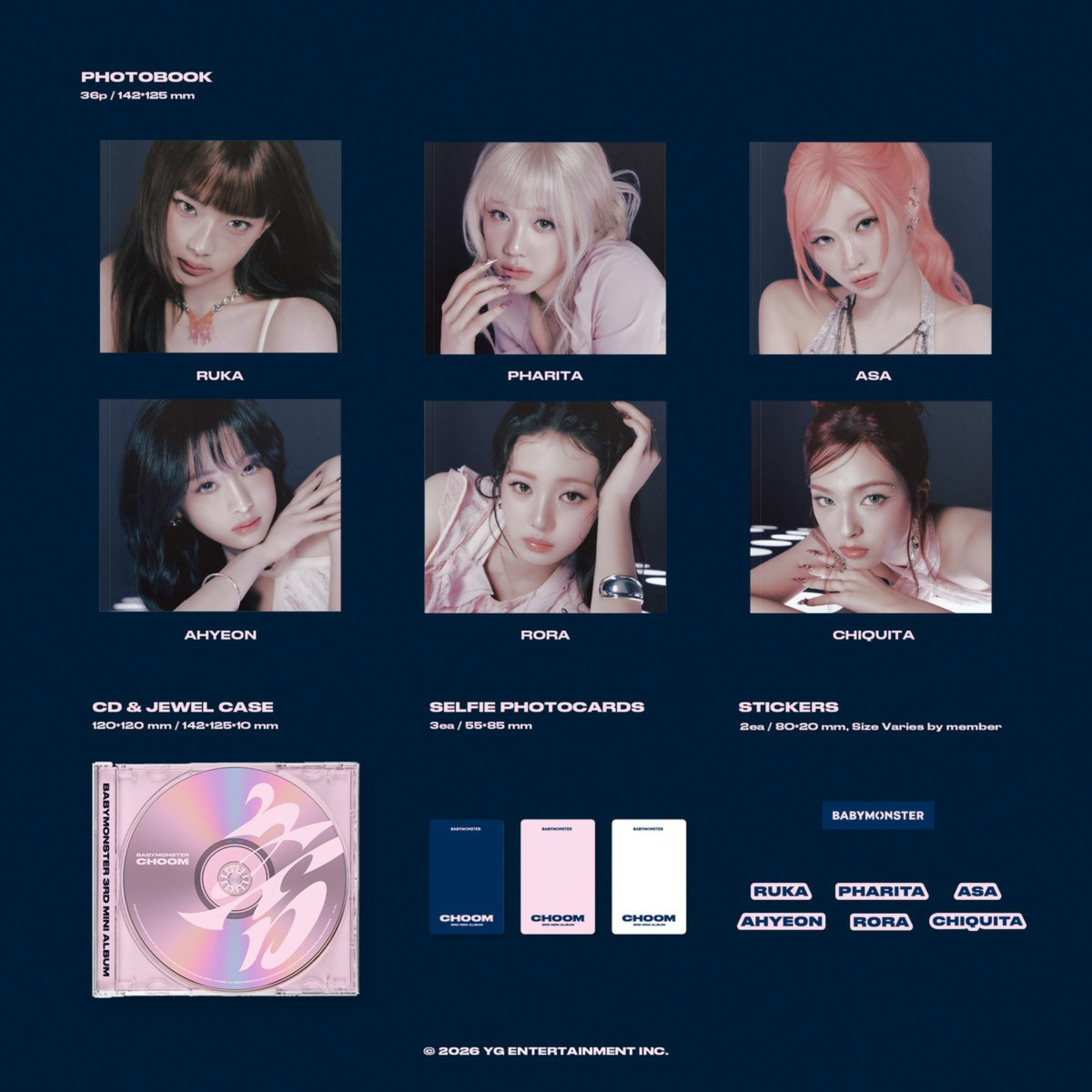 BABYMONSTER - 3rd Mini Album CHOOM JEWEL CASE VER_1