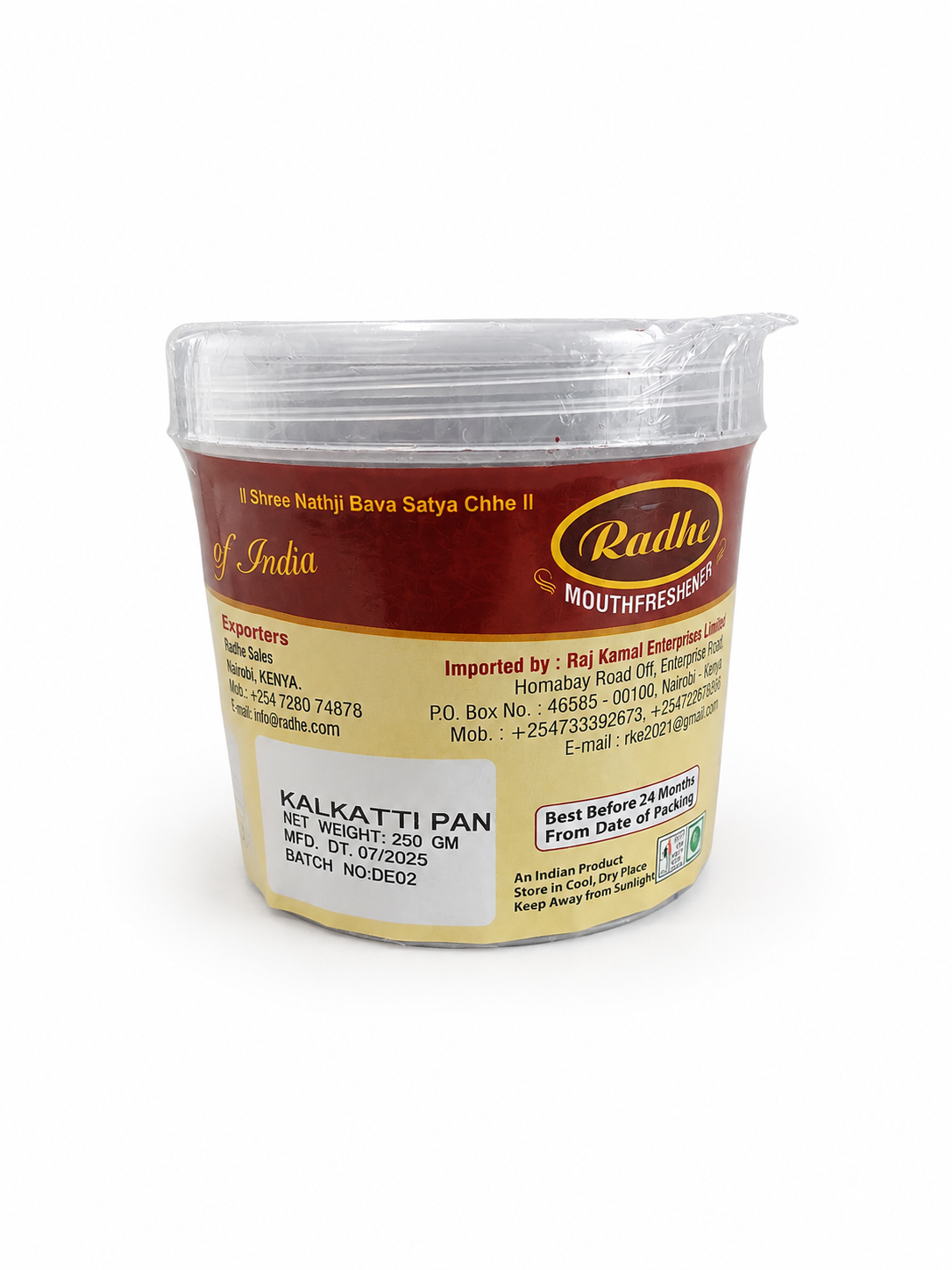 Radhe mouth freshener kalkatti pan 250g_0