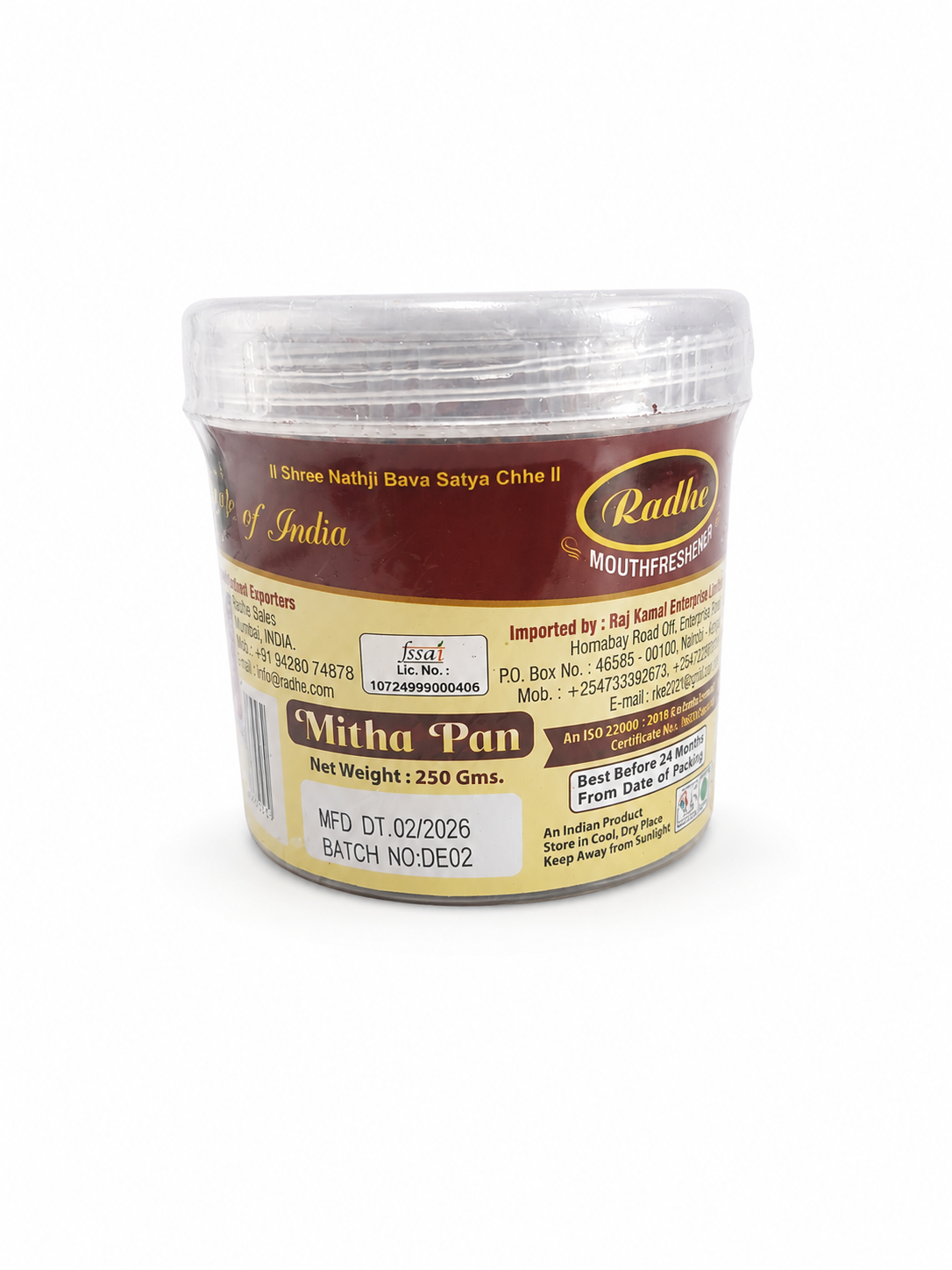 Radhe mouth freshener mitha pan 250g_0