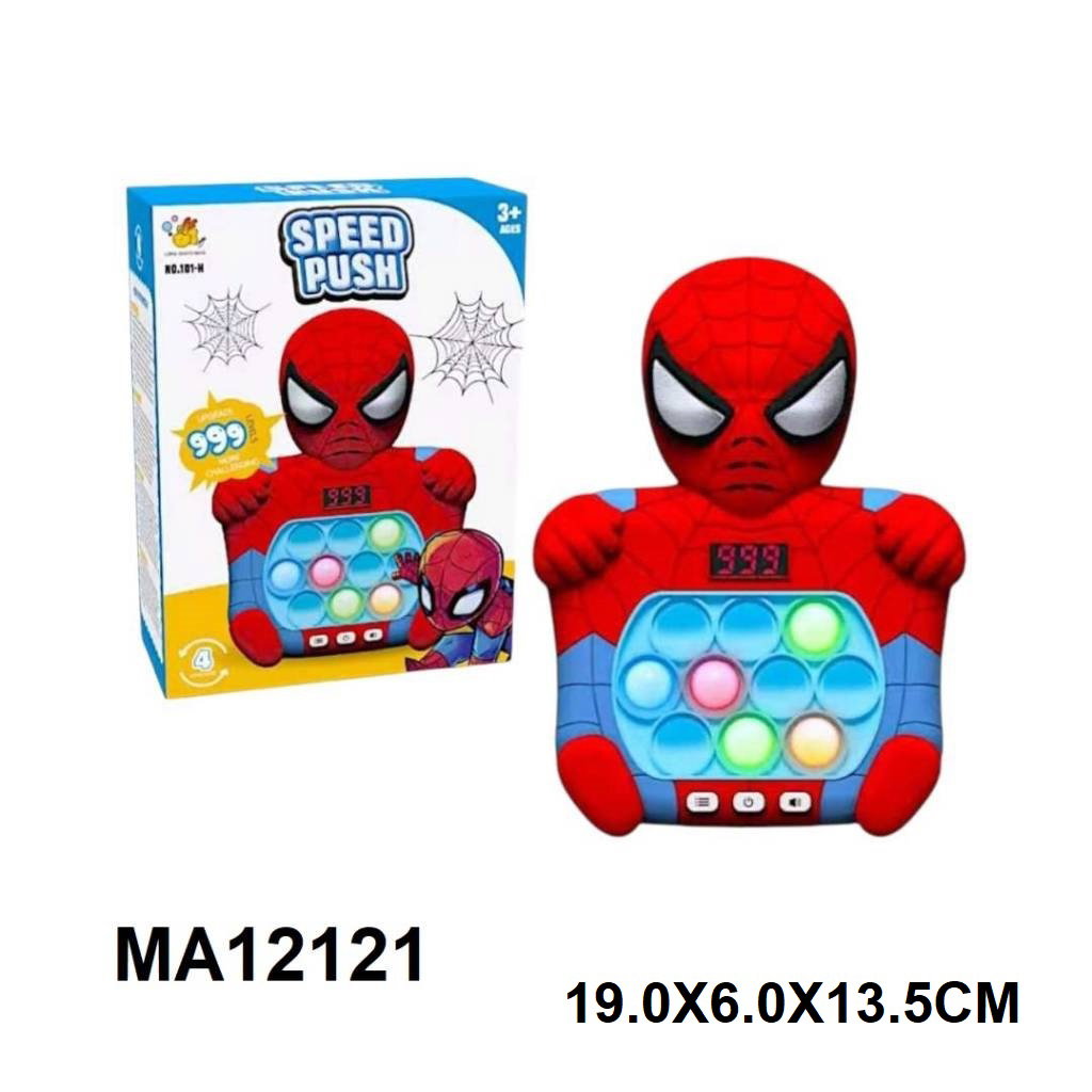QUICK PUSH GAME W/MUSIC-LED SPIDER-MAN