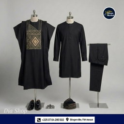 Tunique Ample Homme couleur Noire