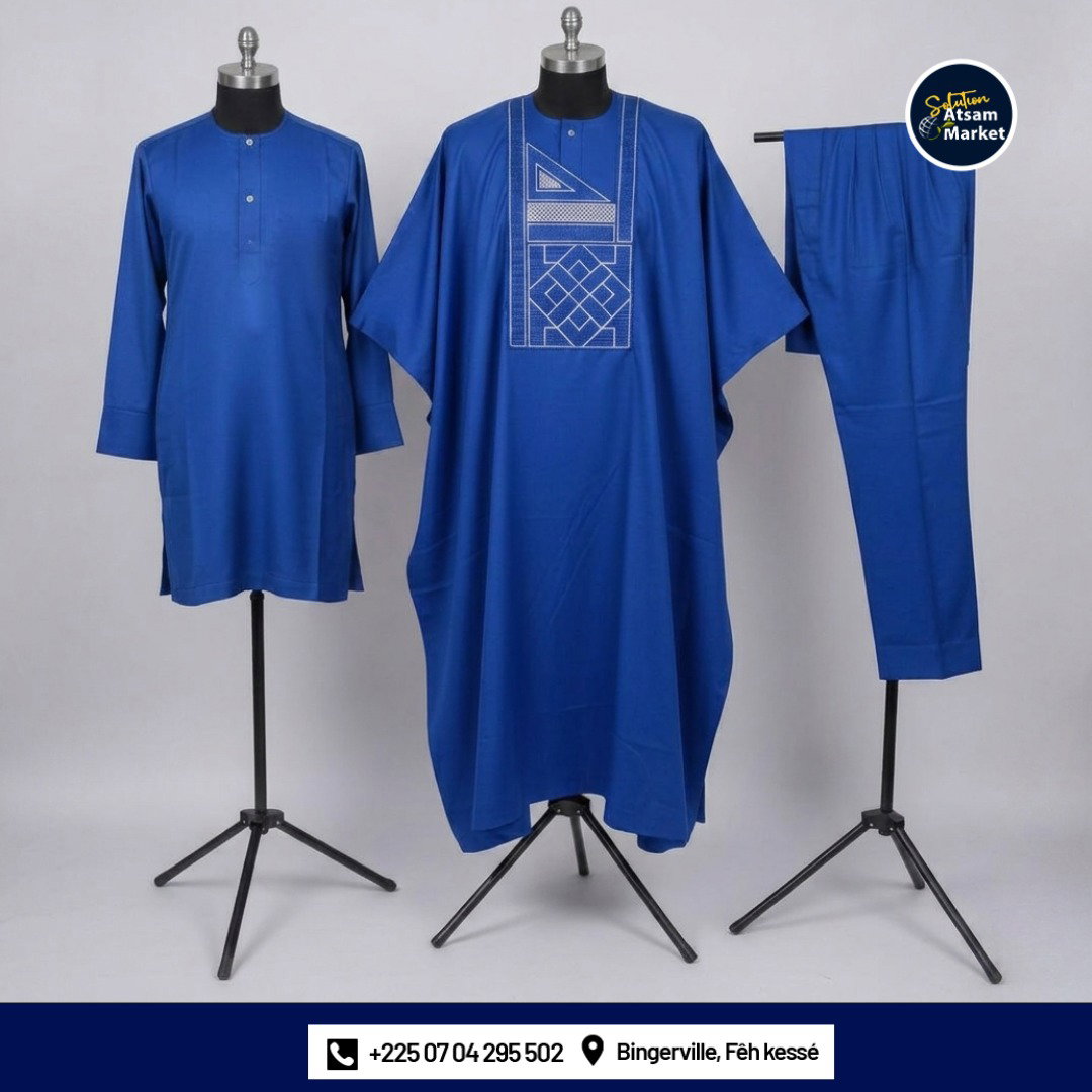 Tunique Ample Homme couleur Bleu_0