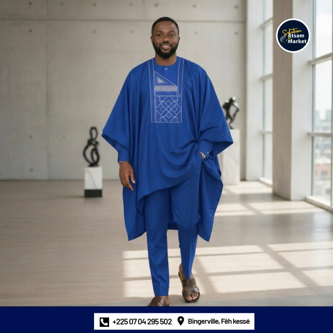 Tunique Ample Homme couleur Bleu_1
