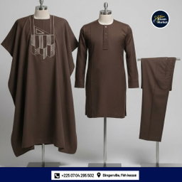 Tunique Ample Homme couleur Marron