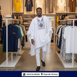 Tunique Ample Homme couleur Blanc