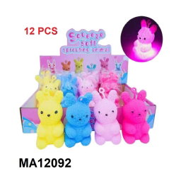 LED FLASHING SPIKY BEAR WITH ELASTIC "12PCS"