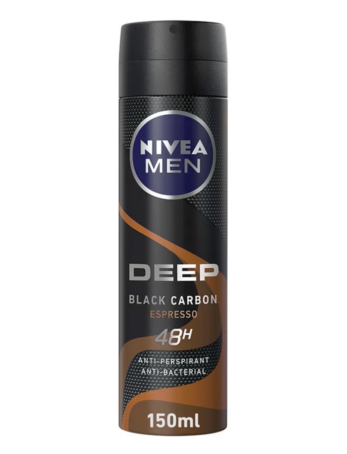 Nivea Men Deep Black Carbon Espresso Antiperspirant Antibacterial Deodorant Spray,_0