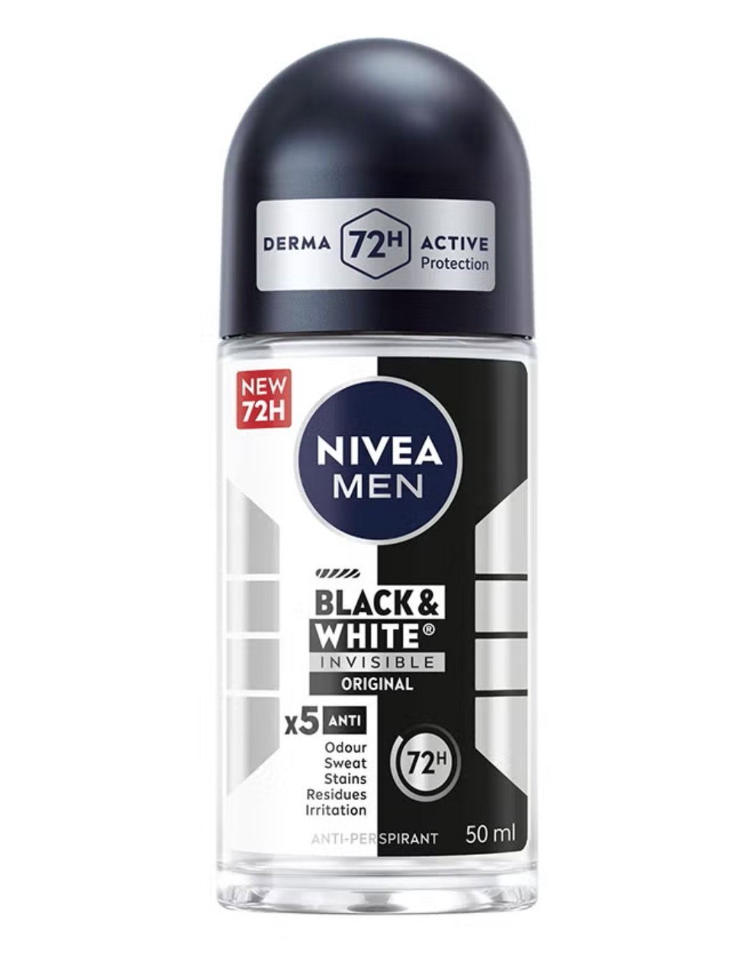 Nivea MEN Black And White Invisible Antiperspirant Roll-On Deodorant Original