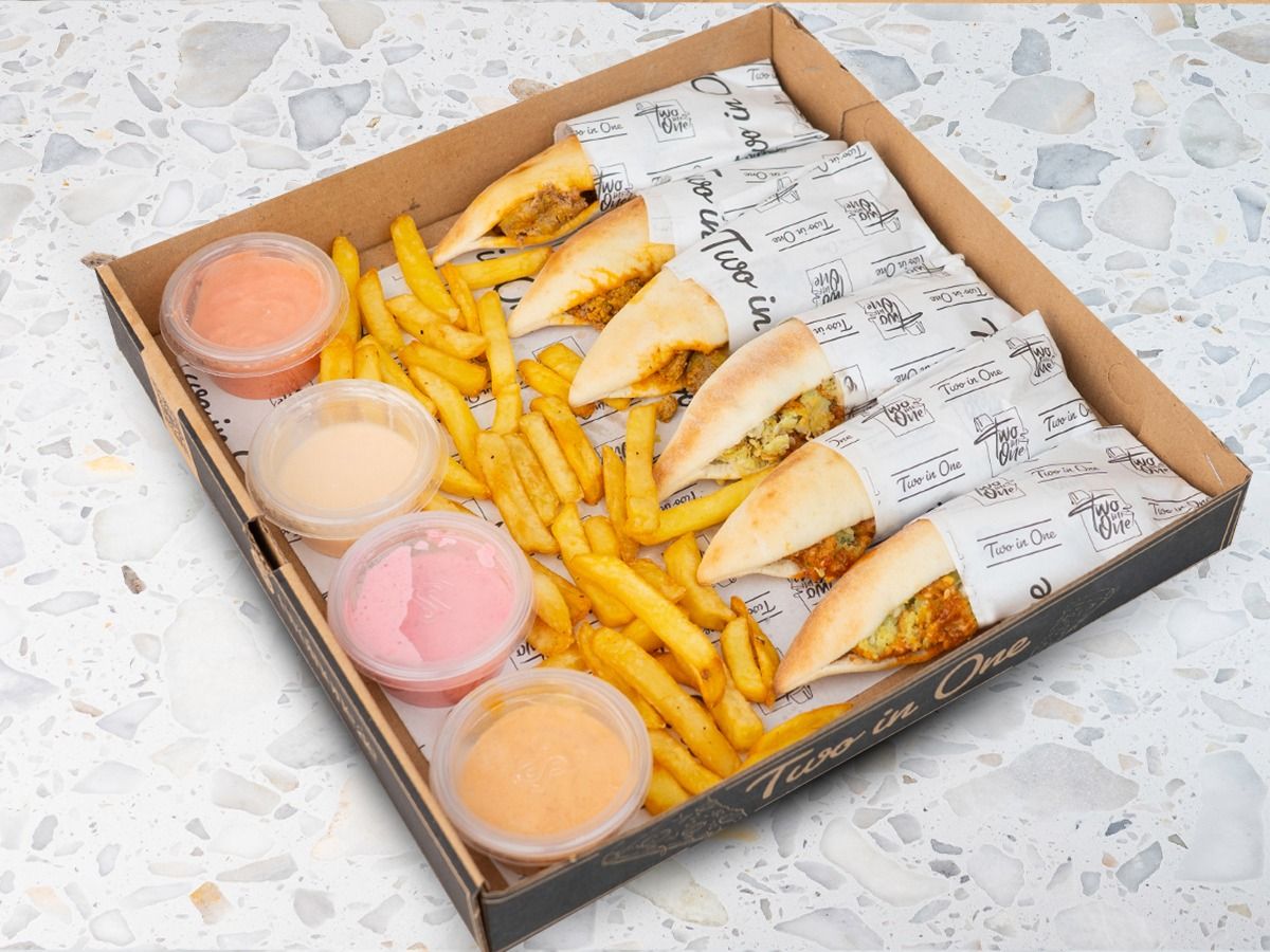Mini Liver And Falafel Sandwich Box 7 Pcs