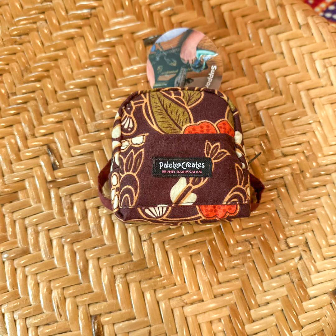 Handmade Batik Mini Backpack Charm _3