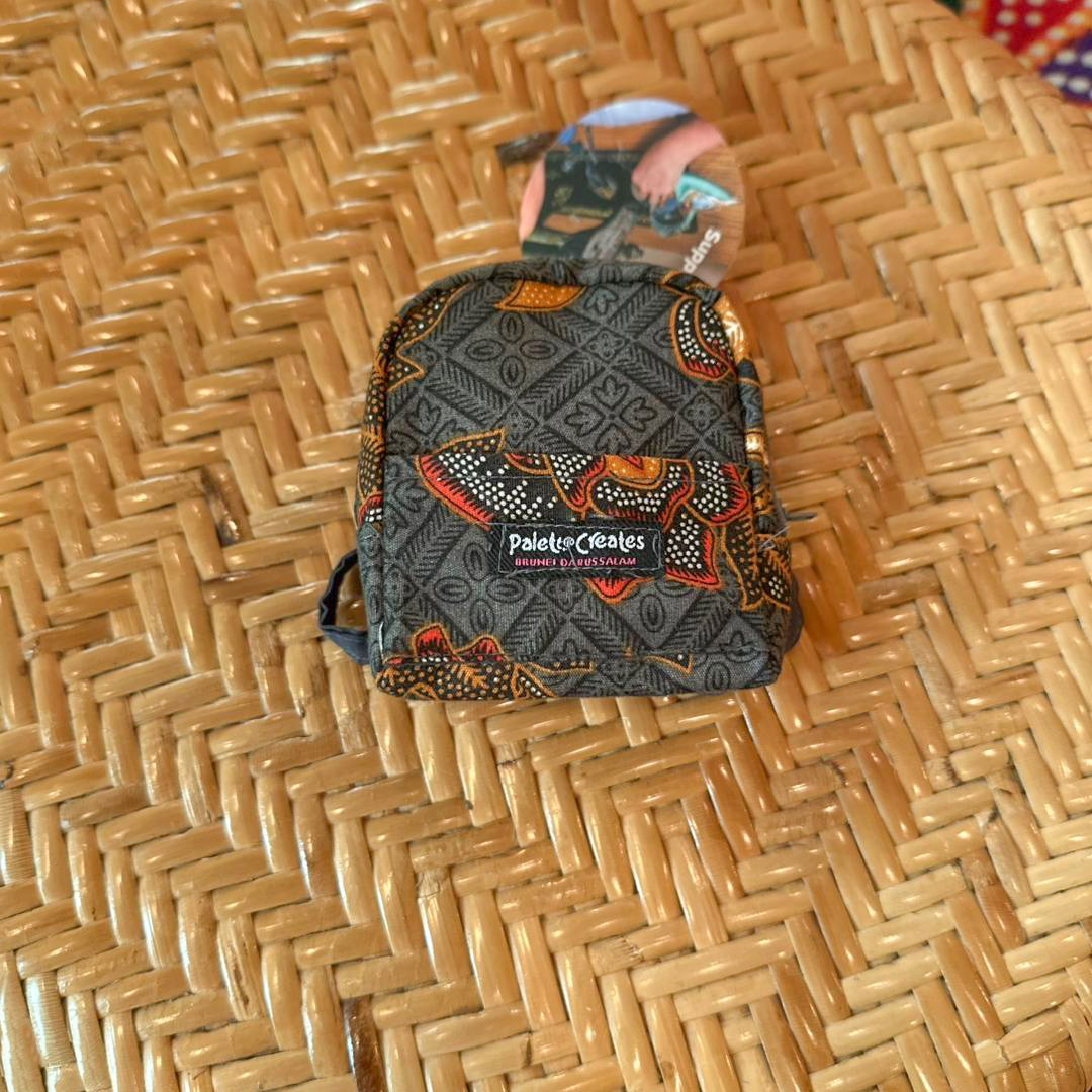 Handmade Batik Mini Backpack Charm _4