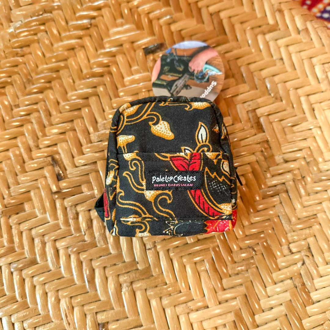Handmade Batik Mini Backpack Charm _5