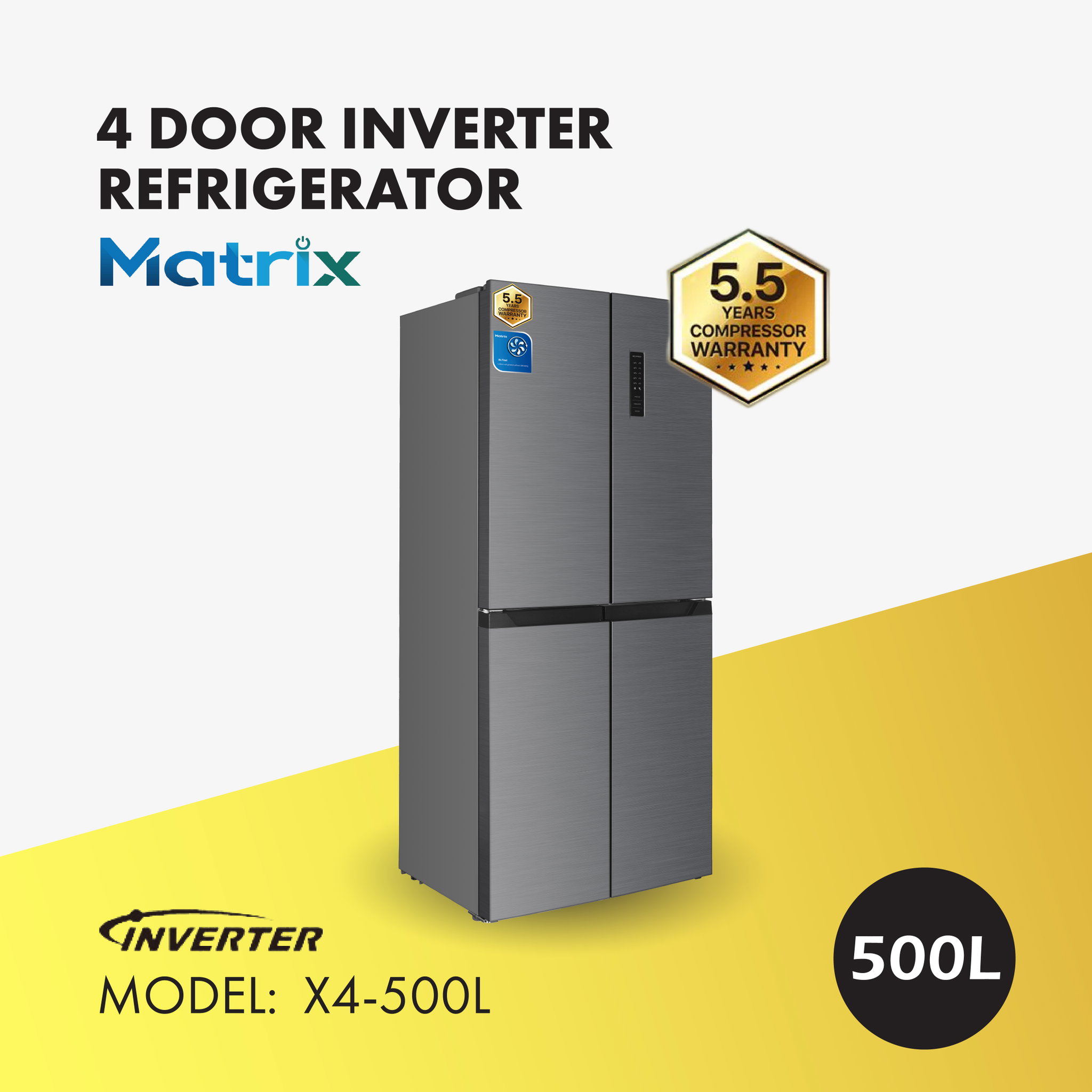 MATRIX 4-DOORS INVERTER FRIDGE 500L (X4-500L)_0