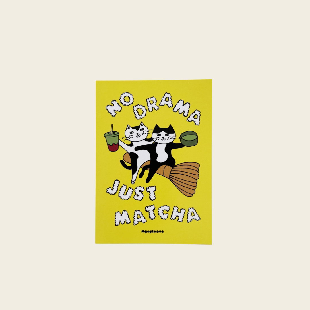 No Drama Just Matcha A6 Art Print_0