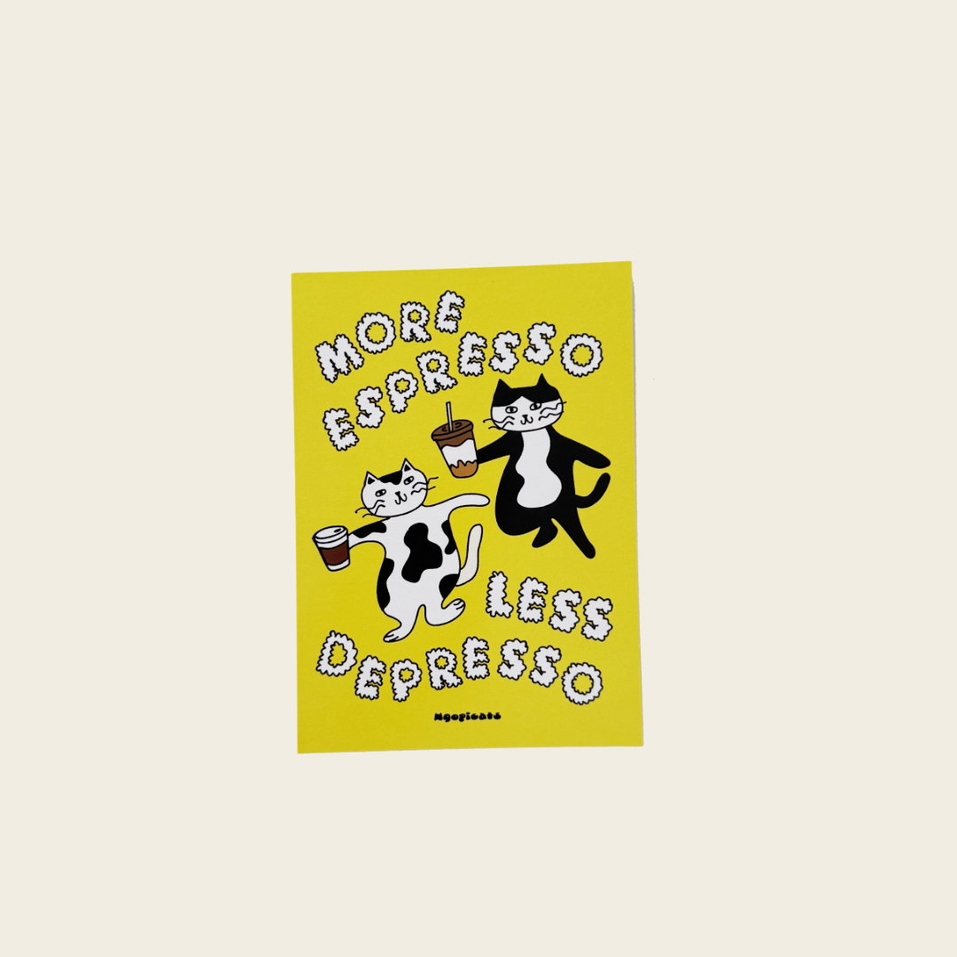 More Espresso Less Depresso A6 Art Print 