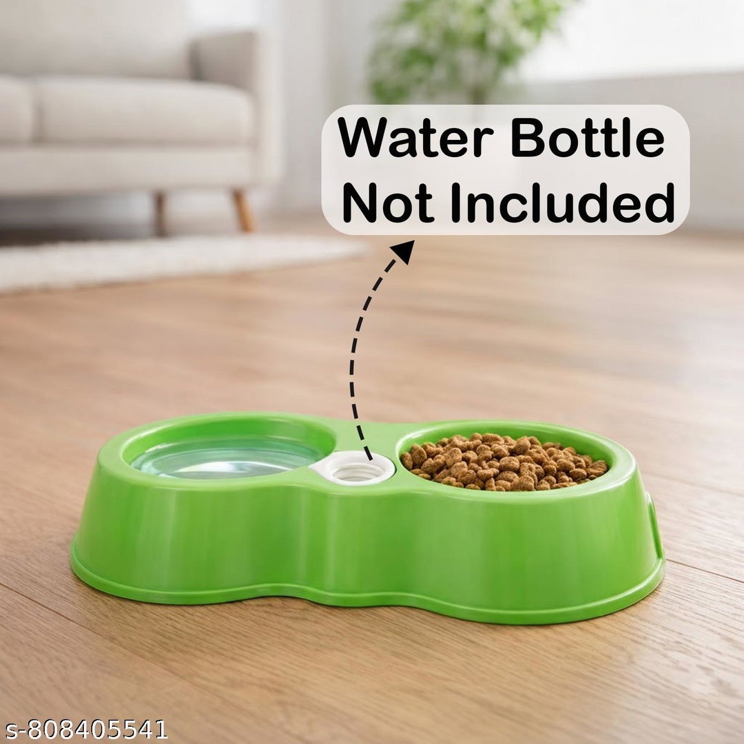 Emily pets pet drinking bowl