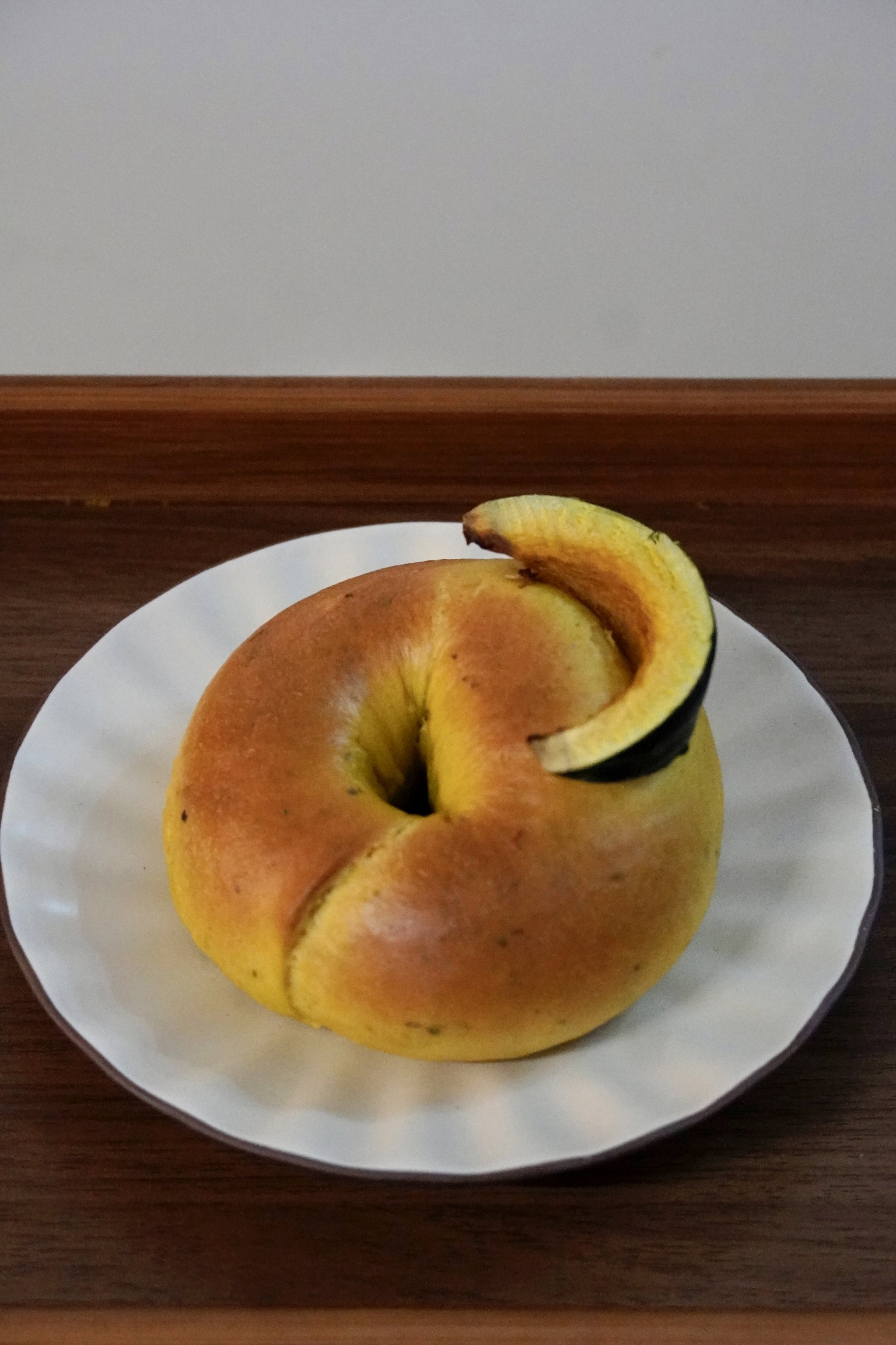 Pumpkin Cream Cheese Bagel贝贝南瓜贝果_0