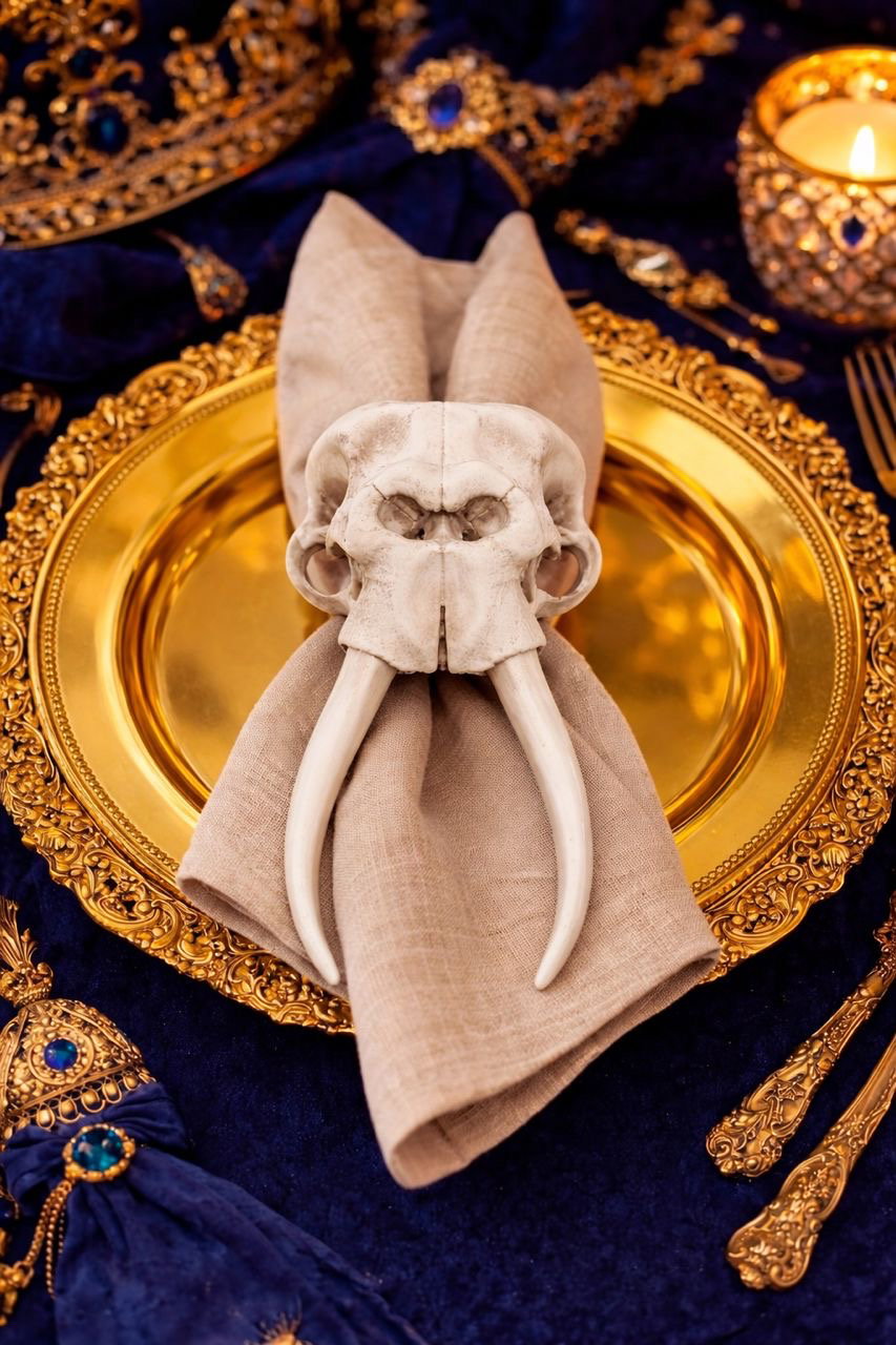 Elephant Skull Napkin Ring       _0