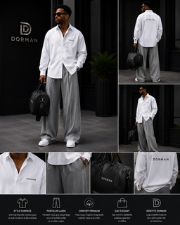 complet gris blanc gros bas