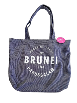 Brunei Tote Bag Navy Grey