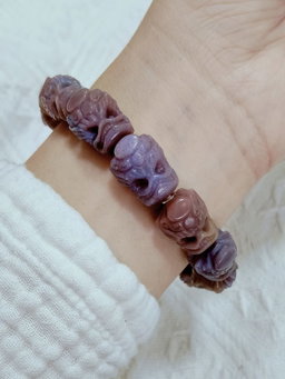 Rare Pink Xi Zhu 喜主 Bracelet 🤍 Xiang Xiong Agate • Collector Series • 16×12mm