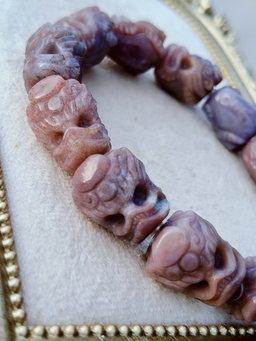 Rare Pink Xi Zhu 喜主 Bracelet 🤍 Xiang Xiong Agate • Collector Series • 16×12mm