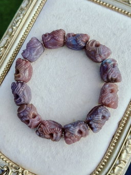 Rare Pink Xi Zhu 喜主 Bracelet 🤍 Xiang Xiong Agate • Collector Series • 16×12mm