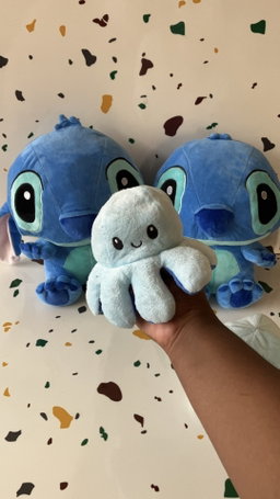 Peluche pieuvre réversible 