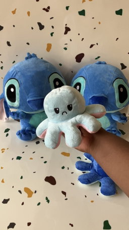 Peluche pieuvre réversible 