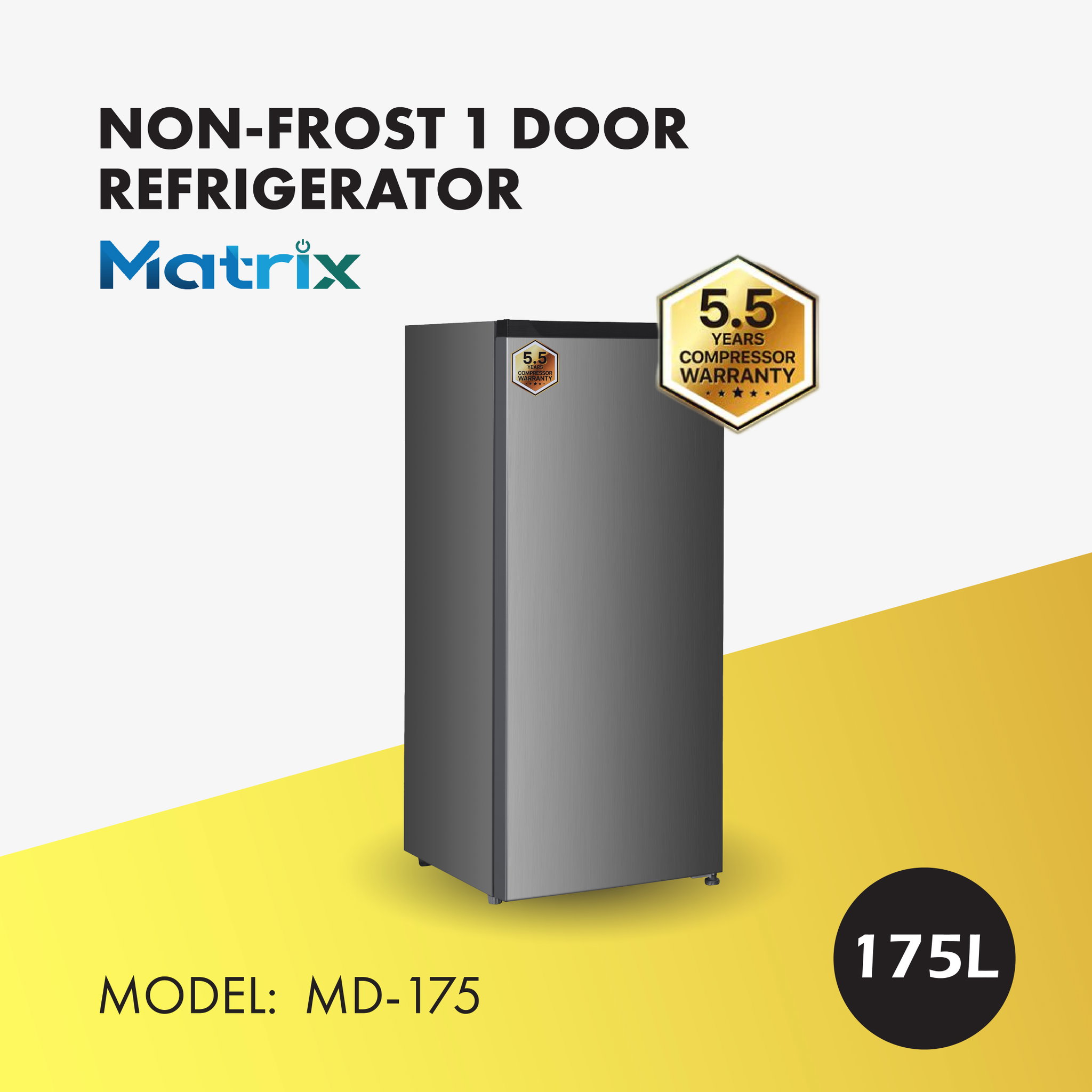 MATRIX 1 DOOR FRIDGE 175L (MD-175S)_0