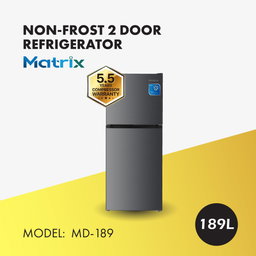 MATRIX NON-FROST 2-DOORS FRIDGE 189L (MD-189S)