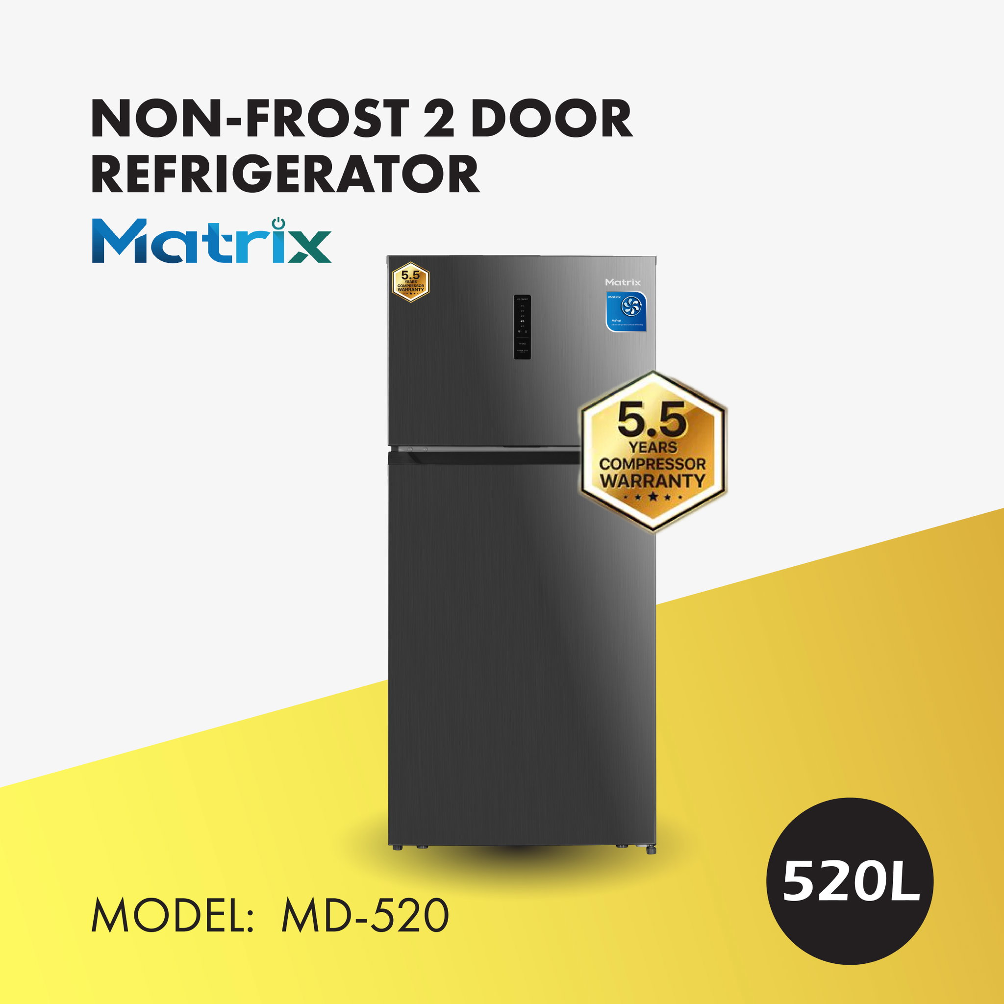 MATRIX 2-DOORS FRIDGE 520L (MD-520S)_0