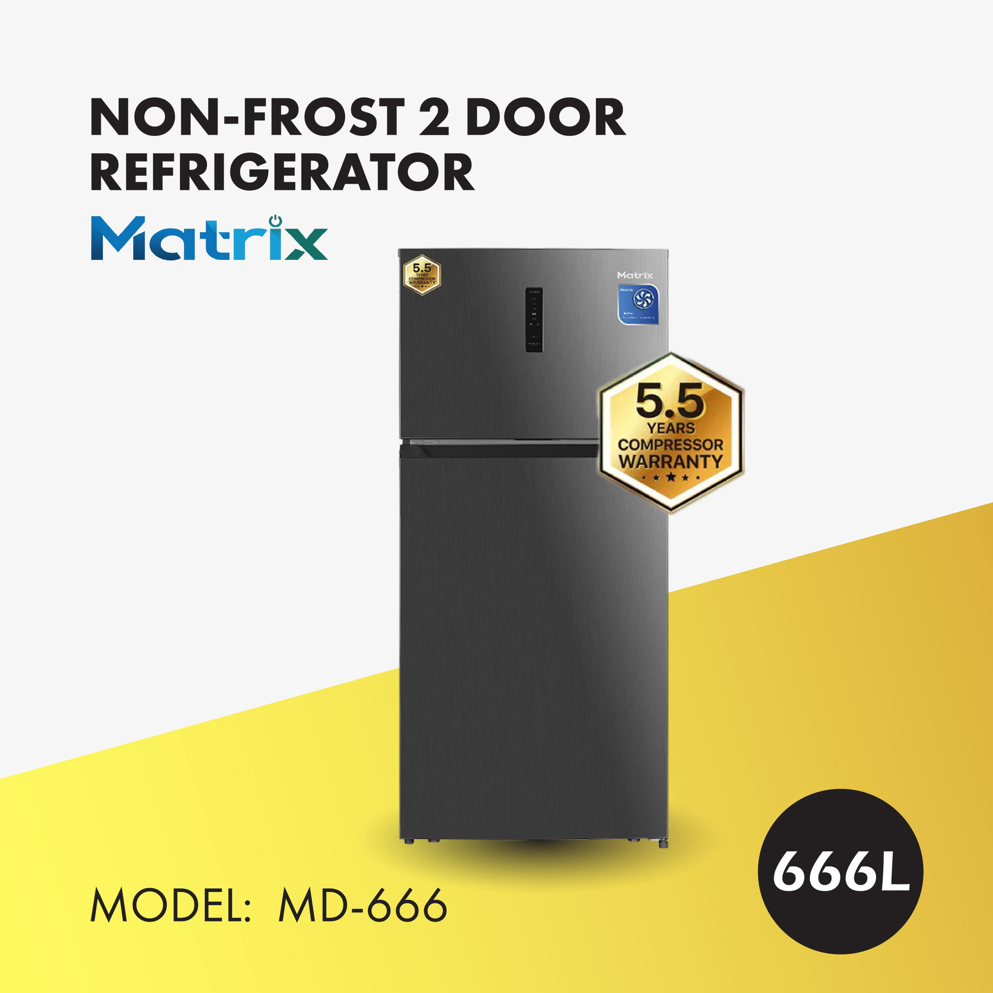 MATRIX 2-DOORS FRIDGE 666L (MD-666S)_0