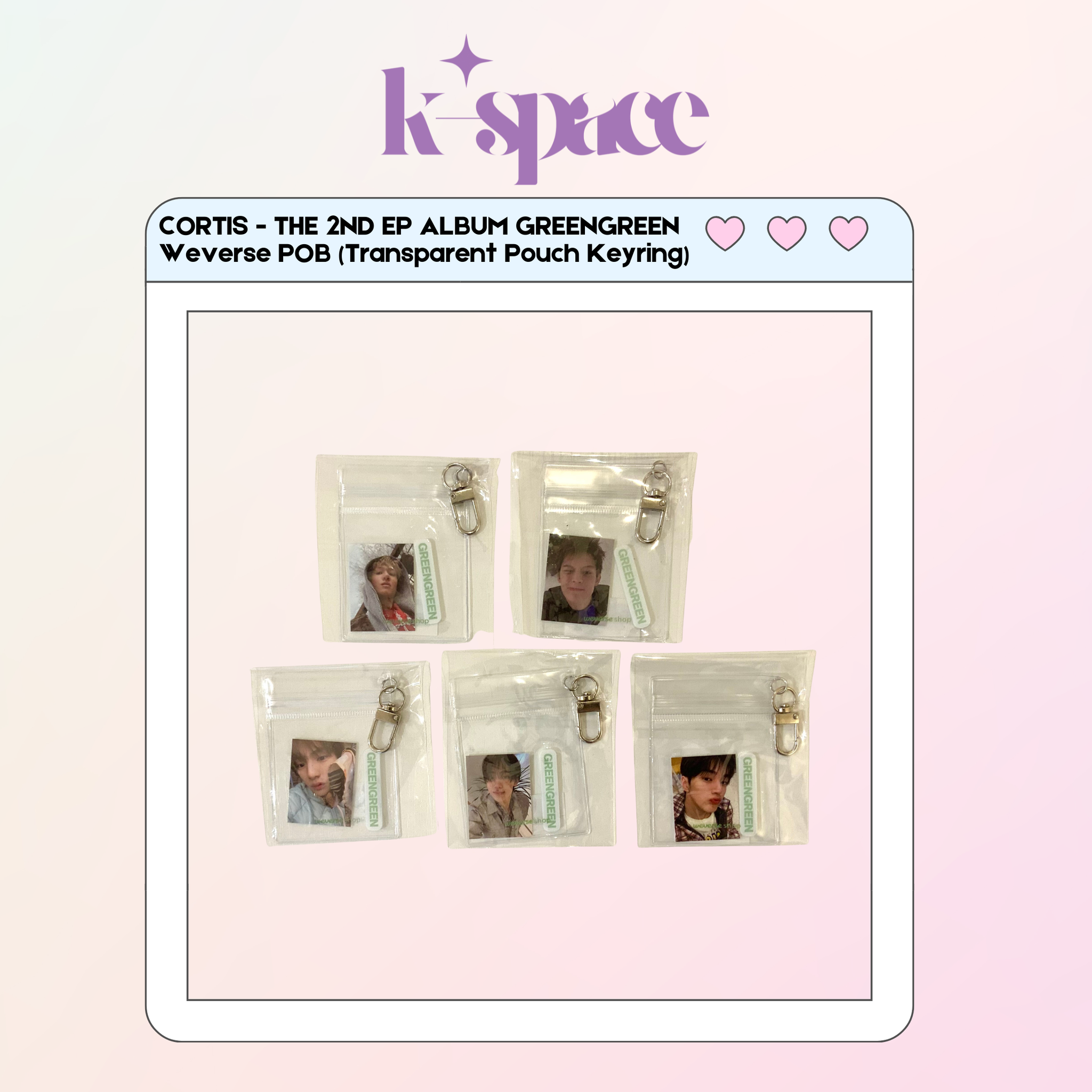 CORTIS - THE 2ND EP ALBUM GREENGREEN Weverse POB (Transparent Pouch Keyring)_0