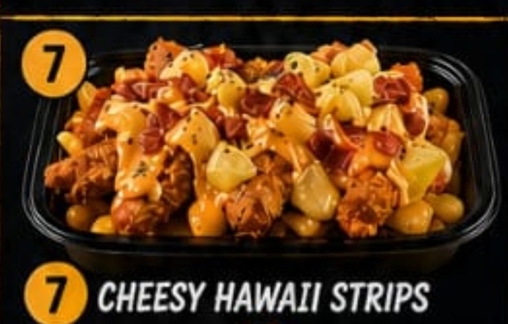 Cheesy Hawaiian Strips 