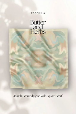 Butter and Herbs Scented Japan Voile Square Scarf